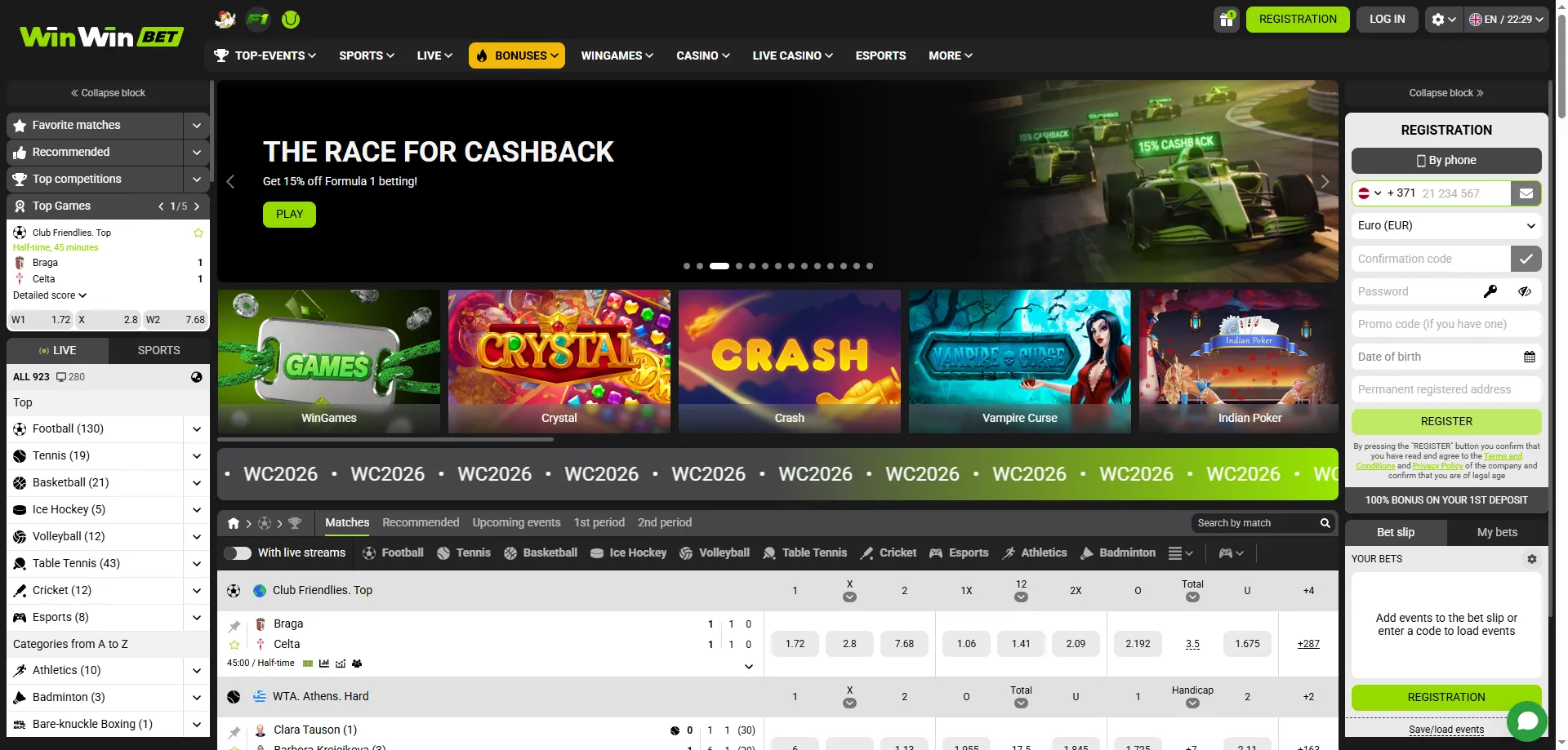 WinWin Bet S&eacute;n&eacute;gal &mdash; plateforme de paris sportifs et casino en ligne